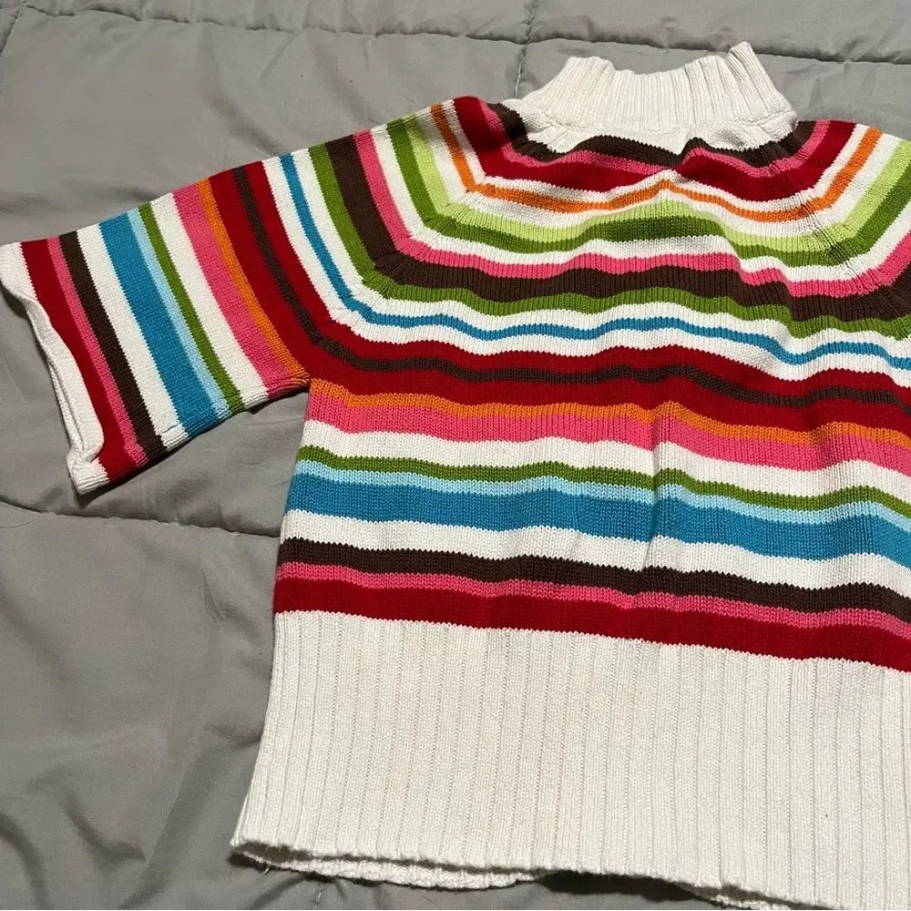 Gymboree Striped Knit Full Zip Cardigan Sweater 2013 Multicolor Youth Size 5-6 S